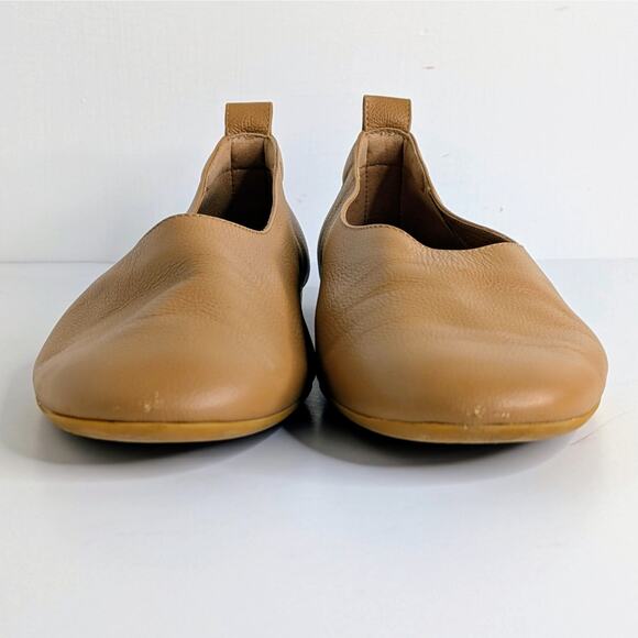 Everlane Shoes Day Glove Womens 8.5* Tan Flats Slip On Leather Rubber Sole - Picture 3 of 13